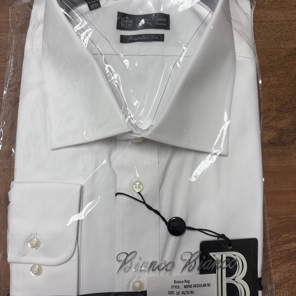 Bianco Other - Bianco Bianco Men's Elegant White Dress Shirt